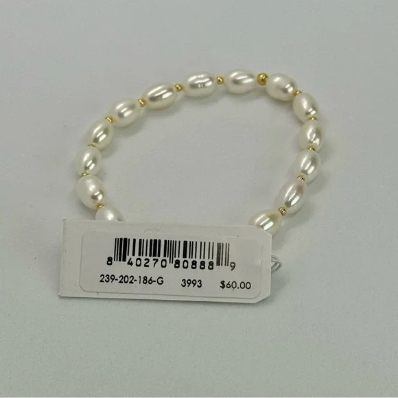 Gorjana New 18k Gold Plated Phoebe Freshwater Pearls Bracelet - Picture 6 of 6